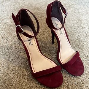 Anne Michelle Burgundy Stiletto Heels